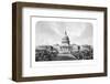 Vintage Architecture Print of the United States Capitol Building-Stocktrek Images-Framed Photographic Print