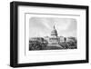 Vintage Architecture Print of the United States Capitol Building-Stocktrek Images-Framed Photographic Print