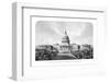 Vintage Architecture Print of the United States Capitol Building-Stocktrek Images-Framed Photographic Print