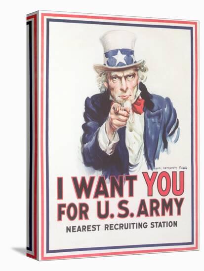 Vintage Army Recruiting Poster-null-Stretched Canvas