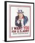 Vintage Army Recruiting Poster-null-Framed Giclee Print