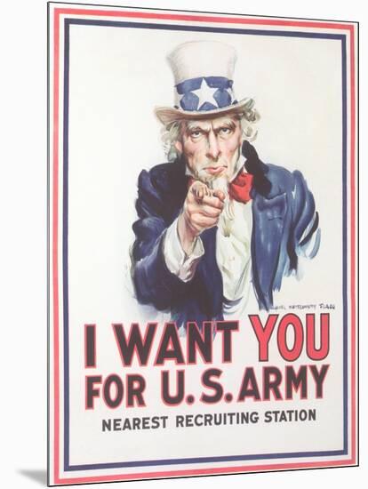 Vintage Army Recruiting Poster-null-Mounted Giclee Print