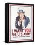 Vintage Army Recruiting Poster-null-Framed Stretched Canvas