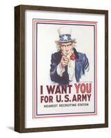 Vintage Army Recruiting Poster-null-Framed Giclee Print