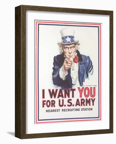 Vintage Army Recruiting Poster-null-Framed Giclee Print