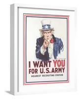 Vintage Army Recruiting Poster-null-Framed Giclee Print