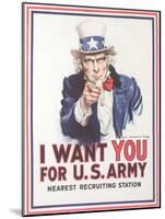 Vintage Army Recruiting Poster-null-Mounted Giclee Print