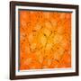 Vintage Autumn Leaves Pattern Background-cienpies-Framed Art Print