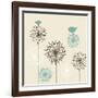 Vintage Background with Birds and Flowers-mcherevan-Framed Art Print