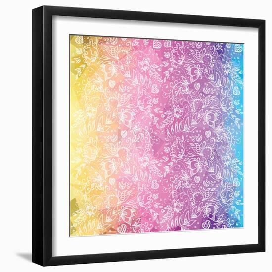 Vintage Background-irska-Framed Art Print