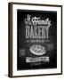 Vintage Bakery Poster - Chalkboard-avean-Framed Art Print