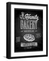 Vintage Bakery Poster - Chalkboard-avean-Framed Art Print