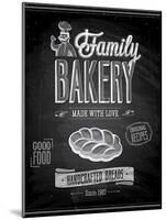 Vintage Bakery Poster - Chalkboard-avean-Mounted Art Print