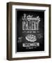 Vintage Bakery Poster - Chalkboard-avean-Framed Art Print