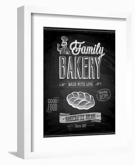 Vintage Bakery Poster - Chalkboard-avean-Framed Art Print