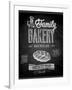 Vintage Bakery Poster - Chalkboard-avean-Framed Art Print