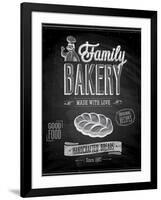 Vintage Bakery Poster - Chalkboard-avean-Framed Art Print