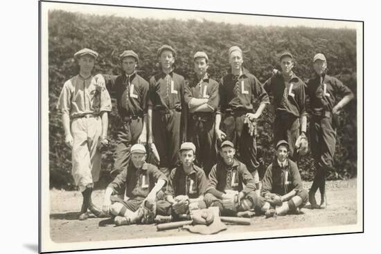 Vintage Baseball Team-null-Mounted Premium Giclee Print