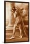 Vintage Bathing Beauty in Swimsuit-null-Framed Art Print