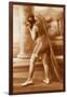 Vintage Bathing Beauty in Swimsuit-null-Framed Art Print