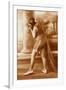 Vintage Bathing Beauty in Swimsuit-null-Framed Art Print