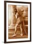 Vintage Bathing Beauty in Swimsuit-null-Framed Art Print