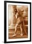 Vintage Bathing Beauty in Swimsuit-null-Framed Art Print