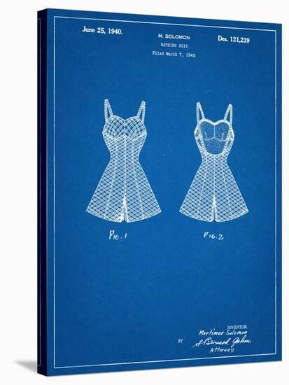 Vintage Bathing Suit Patent 1940-null-Stretched Canvas