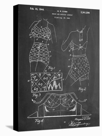 Vintage Bathing Suit Patent 1940-null-Stretched Canvas