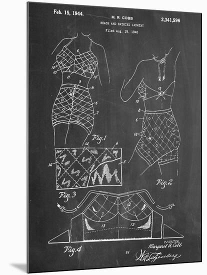 Vintage Bathing Suit Patent 1940-null-Mounted Art Print