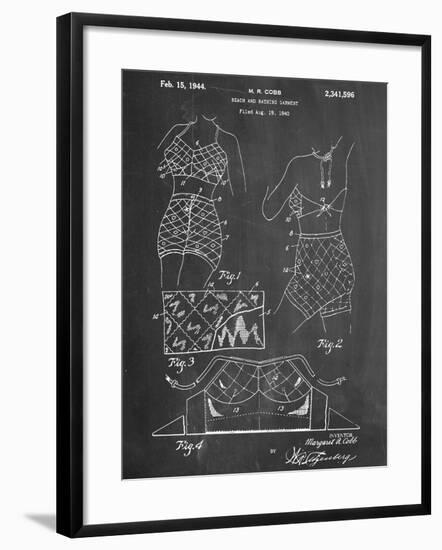 Vintage Bathing Suit Patent 1940-null-Framed Art Print