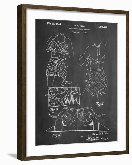 Vintage Bathing Suit Patent 1940-null-Framed Art Print