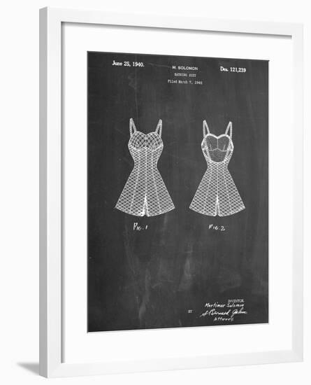 Vintage Bathing Suit Patent 1940-null-Framed Art Print