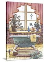 Vintage Bathtub l-Janet Kruskamp-Stretched Canvas