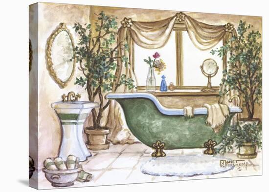 Vintage Bathtub lll-Janet Kruskamp-Stretched Canvas