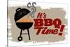 Vintage Bbq Grill Party-daveh900-Stretched Canvas