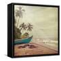 Vintage Beach Background-Sundari-Framed Stretched Canvas