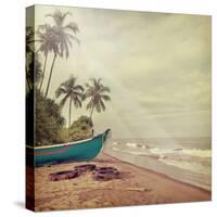 Vintage Beach Background-Sundari-Stretched Canvas