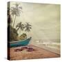 Vintage Beach Background-Sundari-Stretched Canvas