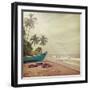 Vintage Beach Background-Sundari-Framed Photographic Print