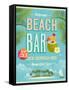 Vintage Beach Bar Poster-avean-Framed Stretched Canvas