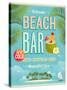 Vintage Beach Bar Poster-avean-Stretched Canvas