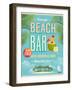 Vintage Beach Bar Poster-avean-Framed Art Print