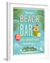 Vintage Beach Bar Poster-avean-Framed Art Print