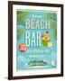 Vintage Beach Bar Poster-avean-Framed Art Print