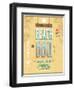 Vintage Beach Bbq Poster-avean-Framed Art Print