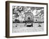 Vintage Beach, Black and White Photography, Wonder Wheel, Coney Island, Brooklyn, New York, US-Philippe Hugonnard-Framed Photographic Print