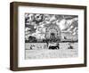 Vintage Beach, Black and White Photography, Wonder Wheel, Coney Island, Brooklyn, New York, US-Philippe Hugonnard-Framed Photographic Print