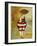 Vintage Beach Girl Red Stripes-Jennifer Garant-Framed Giclee Print
