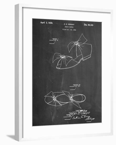 Vintage Beach Sandal 1934 Patent-null-Framed Art Print